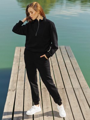 Спортивний костюм з тринитки жіночий ZIPPER REVER чорний розмір XS 01217591 фото