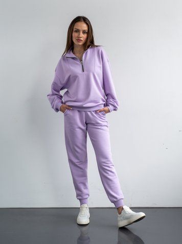 Спортивний костюм з тринитки жіночий ZIPPER REVER ліловий 01217594 фото